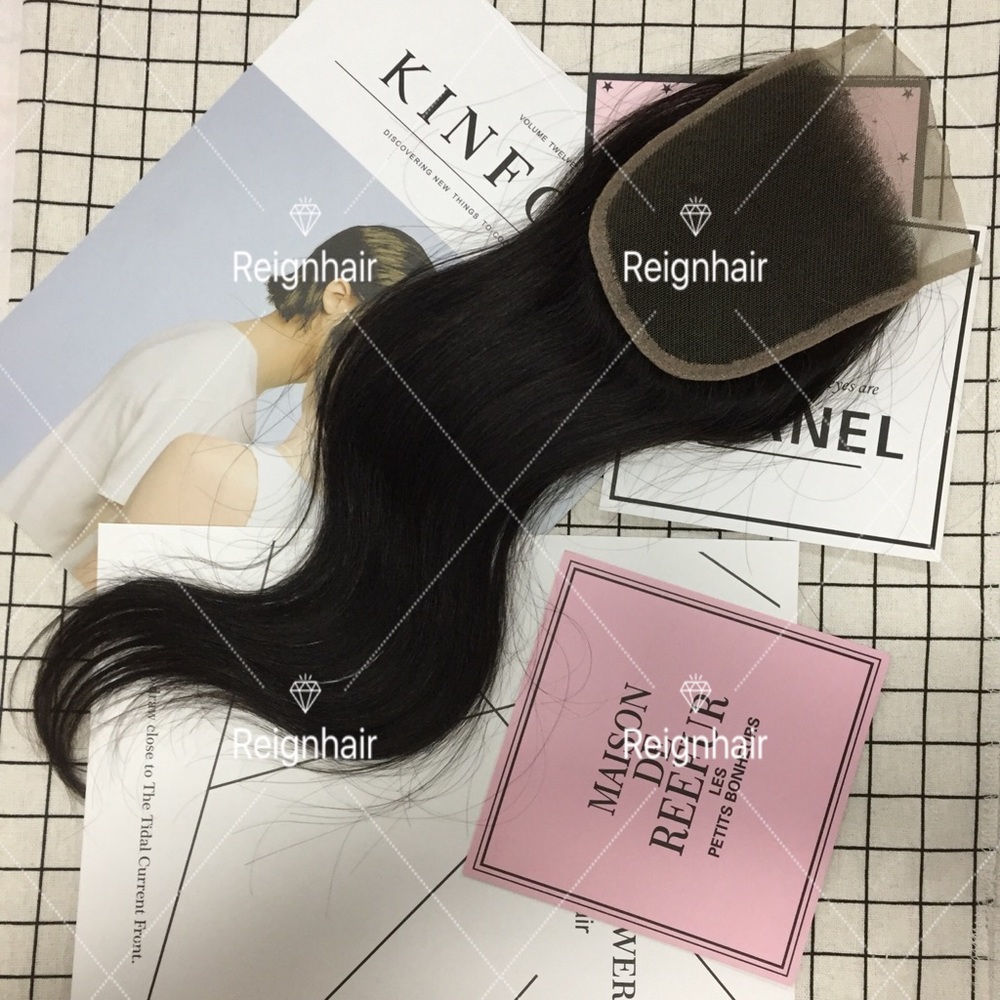 4*4 Virgin remy human hair lace closure